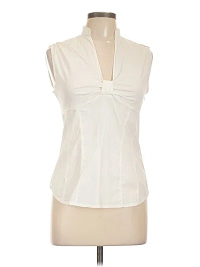 Pre-owned Zara Basic Sleeveless Blouse In White