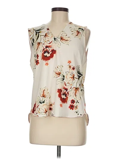 Pre-owned Zara Basic Sleeveless Blouse In White