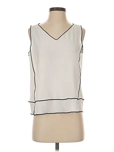 Pre-owned Zara Basic Sleeveless Blouse In White