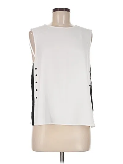 Pre-owned Zara Basic Sleeveless Blouse In White
