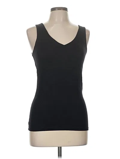 Pre-owned Zara Basic Sleeveless Top Black V-neck Tops