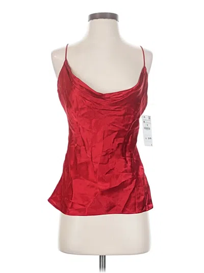 Pre-owned Zara Basic Sleeveless Top Red Halter Neckline Tops
