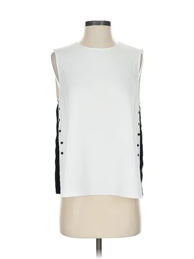 Pre-owned Zara Basic Sleeveless Top White Boatneck Tops