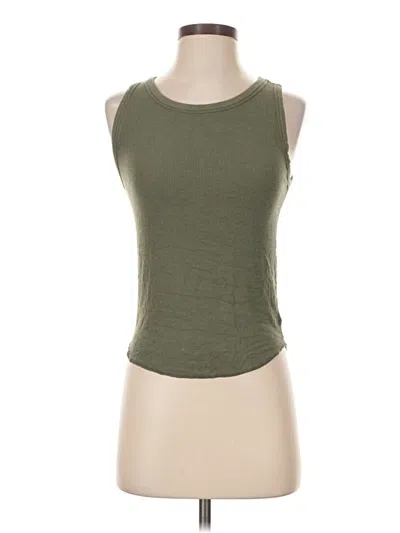 Pre-owned Zara Basic Sleeveless T-shirt In Green