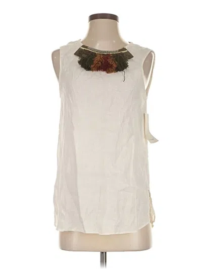 Pre-owned Zara Basic Sleeveless T-shirt In White