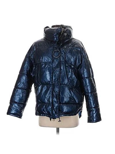 Pre-owned Zara Basic Snow Jacket In Blue