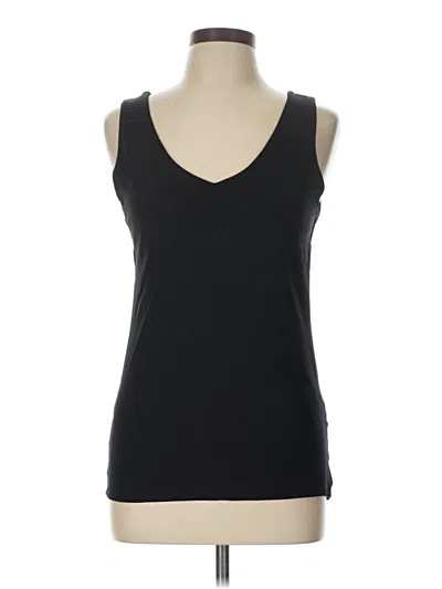 Pre-owned Zara Basic Tank Top Black V-neck Tops