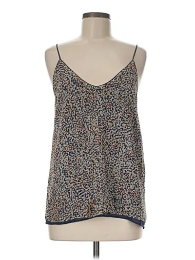 Pre-owned Zara Basic Tank Top Blue Halter Neckline Tops
