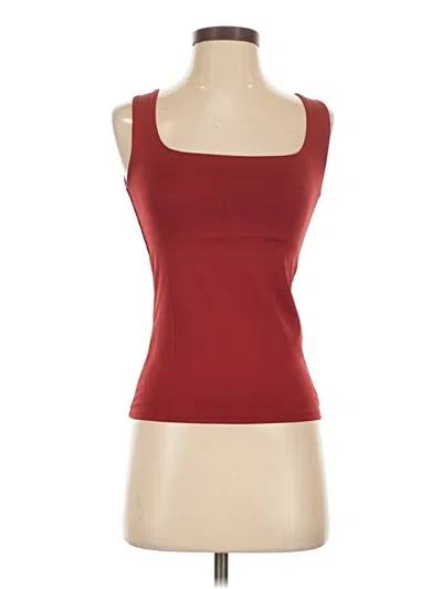 Pre-owned Zara Basic Tank Top Burgundy Strapless Neckline Tops