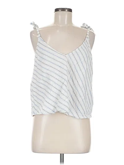 Pre-owned Zara Basic Tank Top Silver Halter Neckline Tops