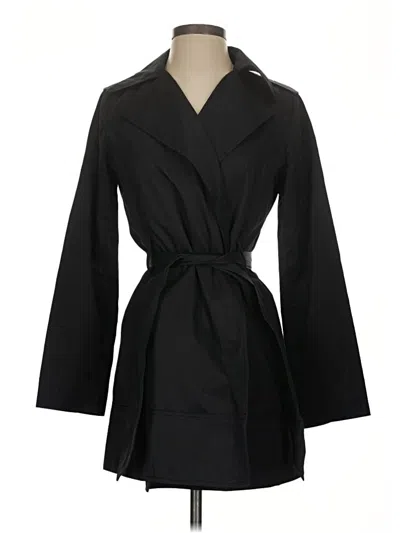 Pre-owned Zara Basic Trenchcoat In Black