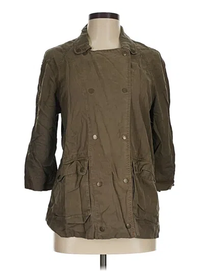 Pre-owned Zara Basic Trenchcoat In Green