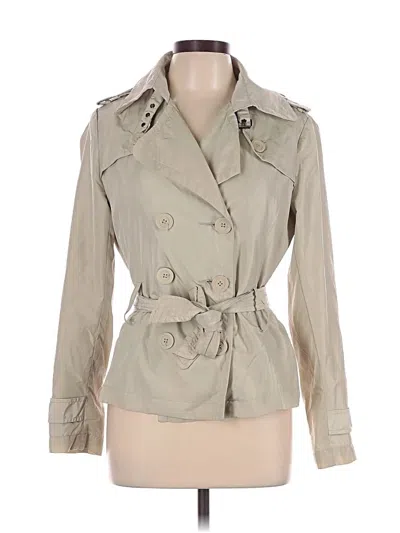 Pre-owned Zara Basic Trenchcoat In Ivory