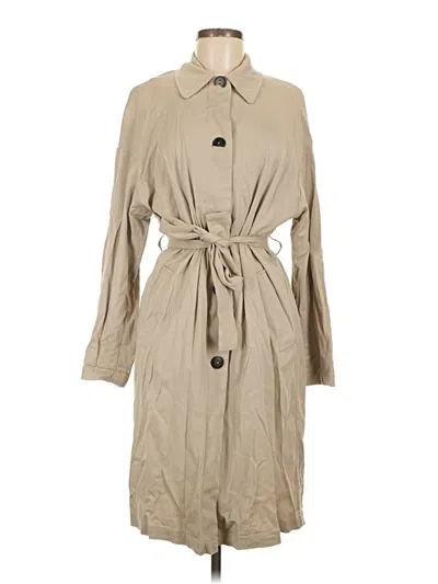 Pre-owned Zara Basic Trenchcoat In Tan