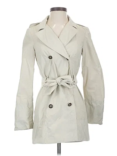 Pre-owned Zara Basic Trenchcoat In White