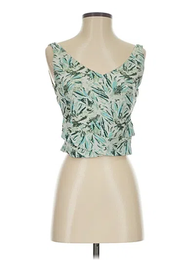 Pre-owned Zara Basic Tube Top Green Strapless Neckline Tops