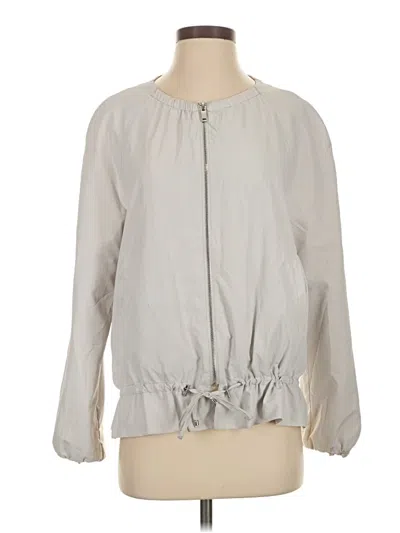 Pre-owned Zara Basic Windbreaker Jacket In Gray