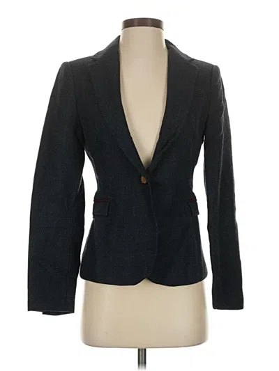 Pre-owned Zara Basic Wool Blazer Jacket In Gray