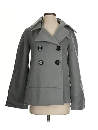 Pre-owned Zara Basic Wool Coat In Gray