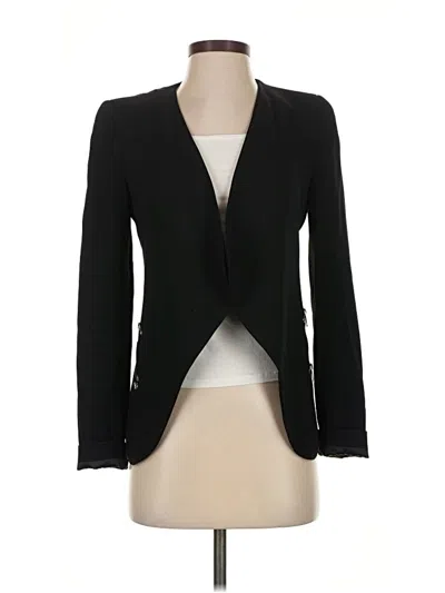 Pre-owned Zara Blazer Jacket In Black