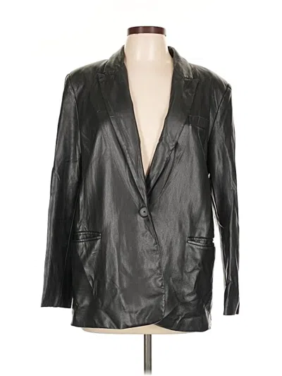 Pre-owned Zara Blazer Jacket In Black