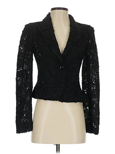 Pre-owned Zara Blazer Jacket In Black