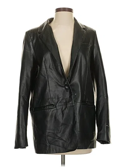 Pre-owned Zara Blazer Jacket In Black
