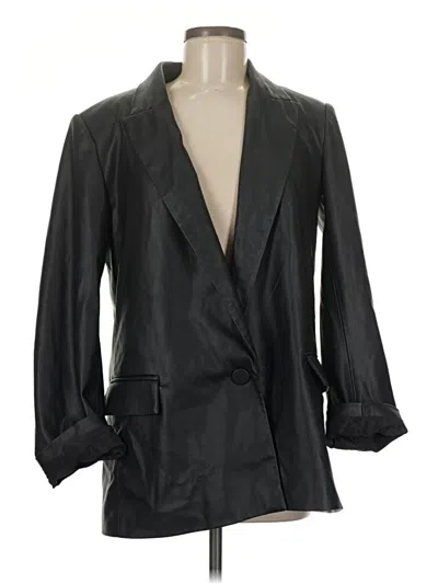 Pre-owned Zara Blazer Jacket In Black