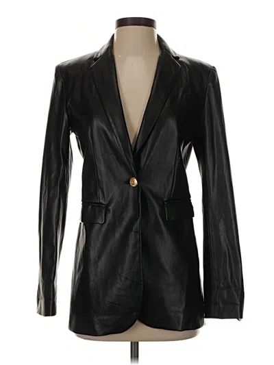 Pre-owned Zara Blazer Jacket In Black