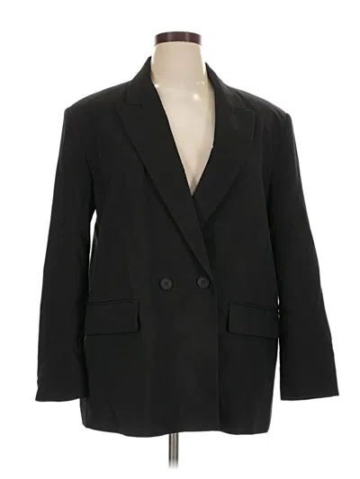 Pre-owned Zara Blazer Jacket In Black