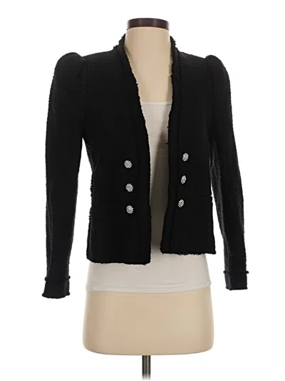 Pre-owned Zara Blazer Jacket In Black