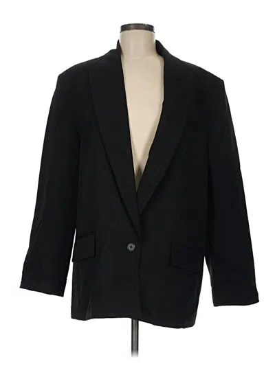 Pre-owned Zara Blazer Jacket In Black