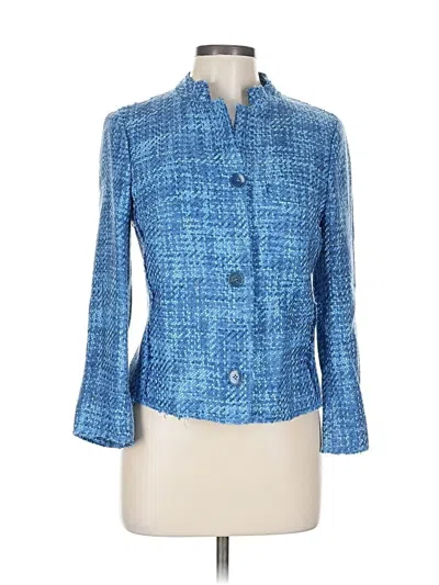 Pre-owned Zara Blazer Jacket In Blue