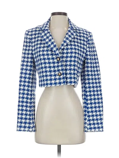 Pre-owned Zara Blazer Jacket In Blue