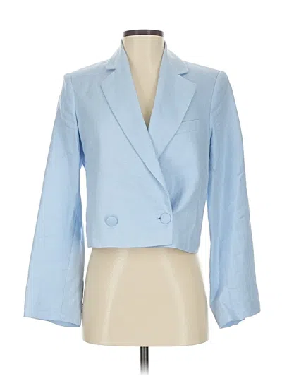 Pre-owned Zara Blazer Jacket In Blue