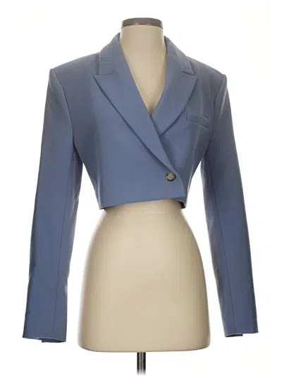 Pre-owned Zara Blazer Jacket In Blue