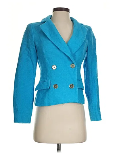 Pre-owned Zara Blazer Jacket In Blue