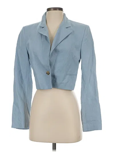 Pre-owned Zara Blazer Jacket In Blue