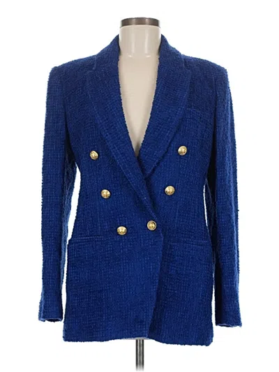 Zara Blazer Jacket In Blue