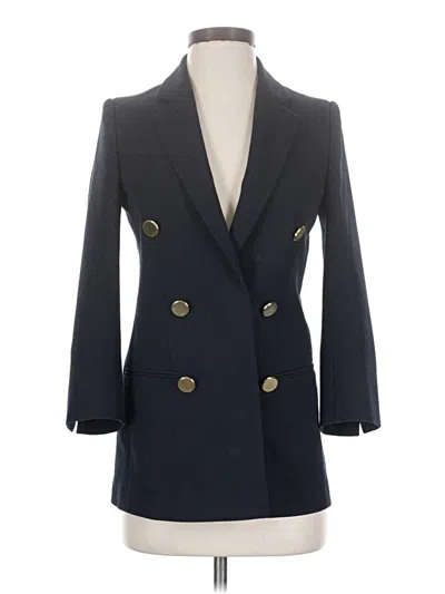 Pre-owned Zara Blazer Jacket In Blue