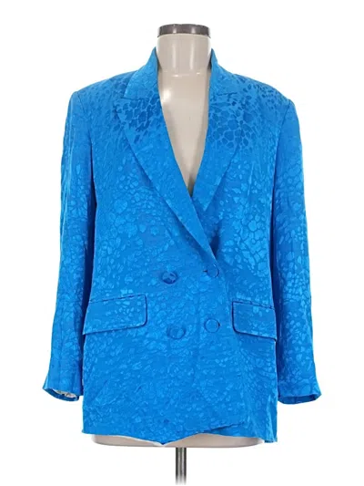 Pre-owned Zara Blazer Jacket In Blue
