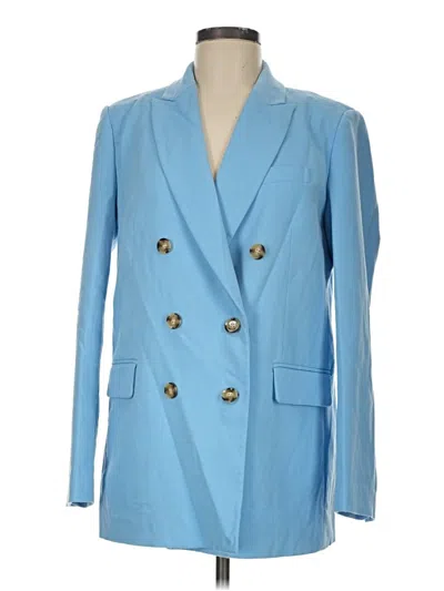 Pre-owned Zara Blazer Jacket In Blue