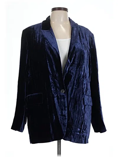 Pre-owned Zara Blazer Jacket In Blue
