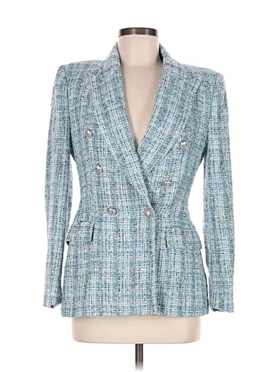 Pre-owned Zara Blazer Jacket In Blue