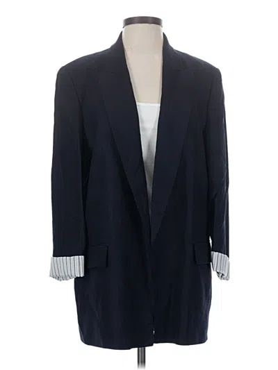 Pre-owned Zara Blazer Jacket In Blue