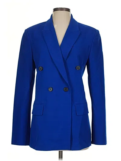 Pre-owned Zara Blazer Jacket In Blue