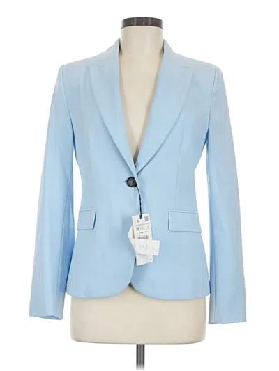 Pre-owned Zara Blazer Jacket In Blue