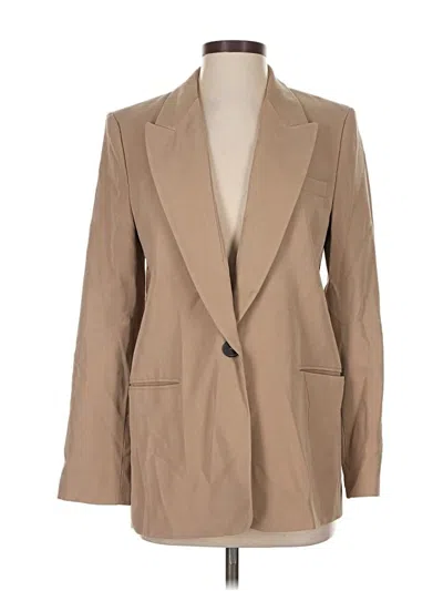 Pre-owned Zara Blazer Jacket In Brown