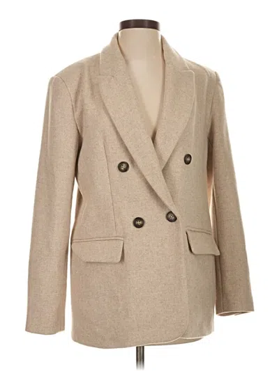 Pre-owned Zara Blazer Jacket In Brown