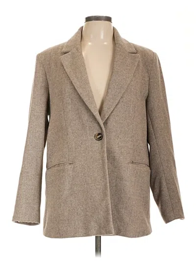 Pre-owned Zara Blazer Jacket In Brown